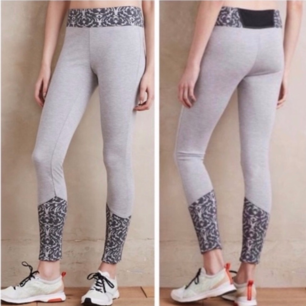 Anthropologie Pure + Good Jacquard Trimmed Legging
